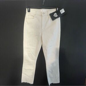 Mother Superior The Dazzler Ankle Fray Jeans Size 27 Beginner’s Luck Design NWT